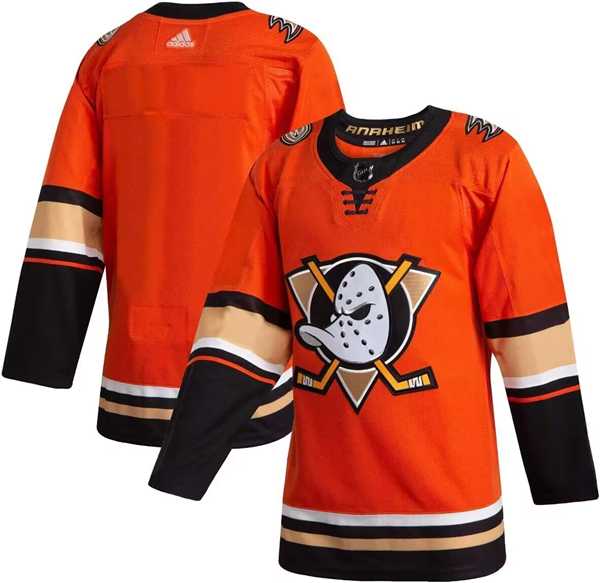 Men%27s Anaheim Ducks Blank Orange Stitched Jersey